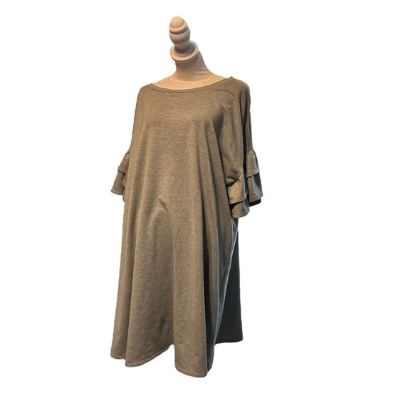 Lane Bryant women's 18/20 grey t-shirt dress, pit to pit 25", length 42" - Picture 1 of 4